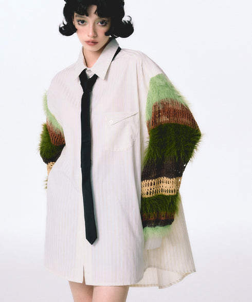 Knit Sleeve Blouse